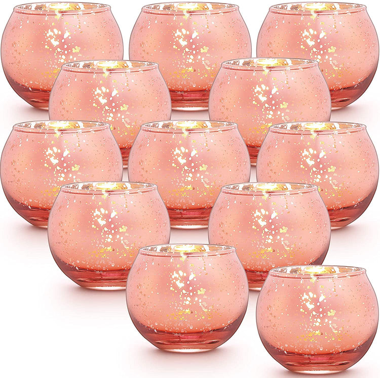 Rose Candle Holders Set of 12