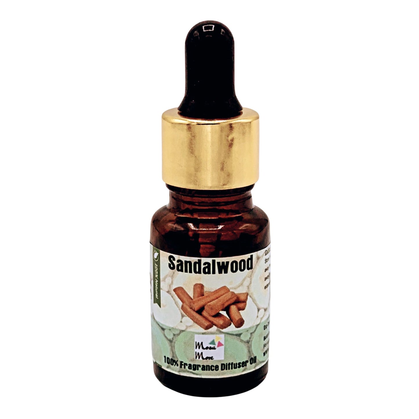 Mosa More Sandalwood Fine Fragrance Oil Aromatherapy for Diffuser, Massage, Libido arousal, Inhibition reduction 10ml
